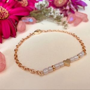 handcrafted golden heart charm bracelet 💕💫